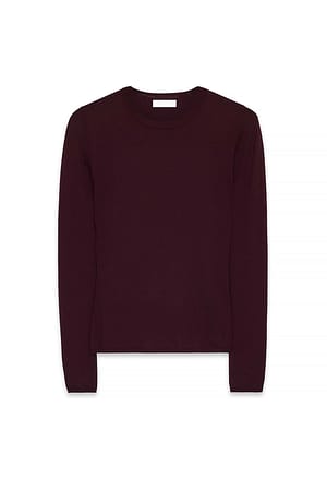 Plum Strikket top i merinould med rund hals