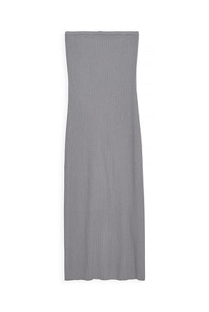 Grey Gestricktes Midi-Röhrenkleid