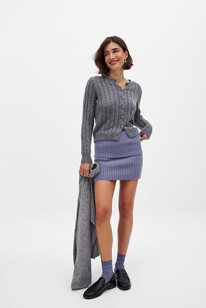 Dusty Blue Mini-Strickrock