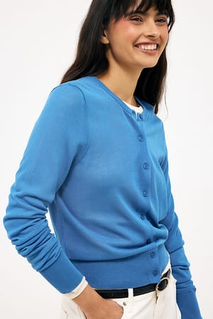 Cobalt Gebreid transparant vest