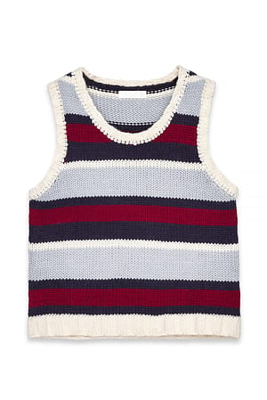 Stripe gestreiftes Strick-Unterhemdchen