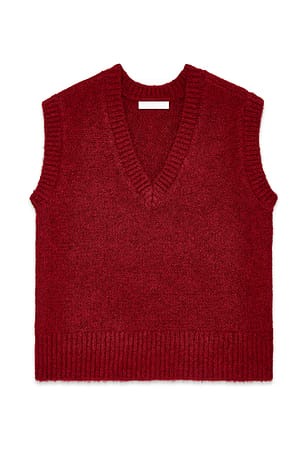 Burgundy Strickweste