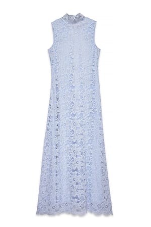 Light Blue Lace Maxi Dress