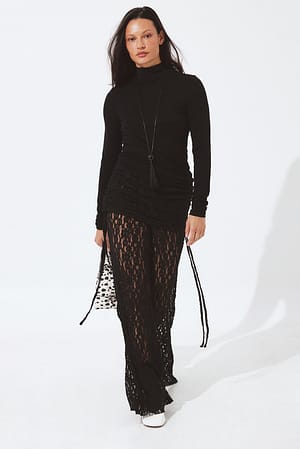 Black Kanten broek