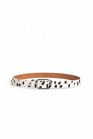 Dalmatian Print Cinturón de cuero