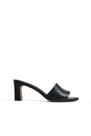 Black Mules i læder