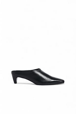 Black Mules i skinn