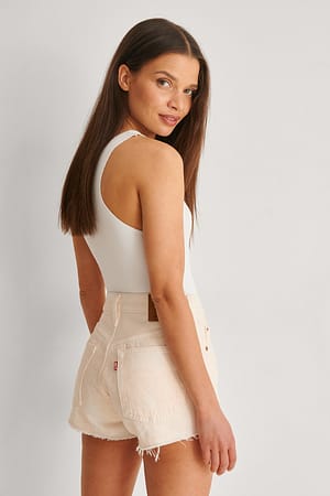 White 501 Orginal Shorts