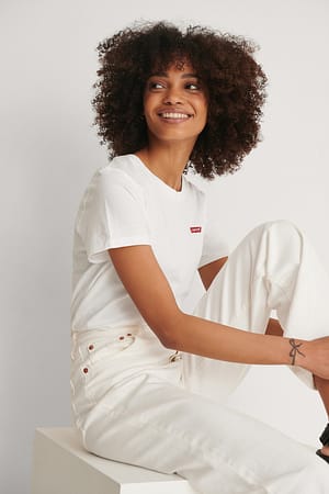White Perfect Tee Small Batwing