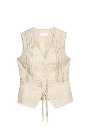OffWhite Print Linen Blend Vest