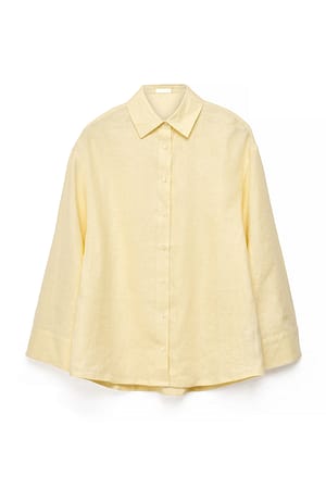 Light Yellow weite Leinenbluse