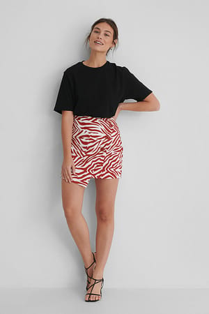 Zebra Asymmetrischer Rock