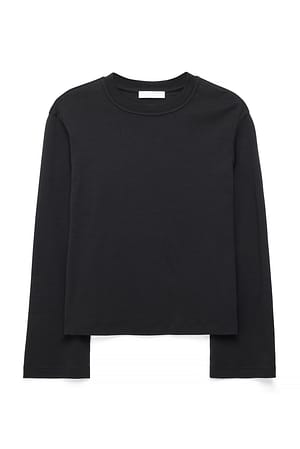 Black Long Sleeve Oversized T-Shirt