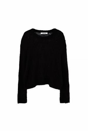 Black Locker gestrickter Pullover