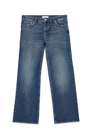 Dark Blue Jeans med lav talje