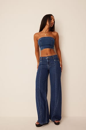 Denim Denimbukser med lige ben og lav talje