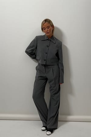 Grey Broek met lage taille