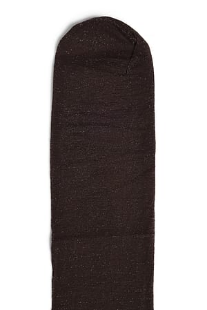 Brown Medias de lurex