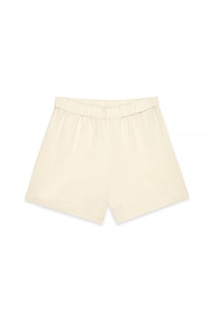 Cream Lyocell-Shorts mit elastischem Bund