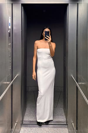 Offwhite Jersey Tube Maxi Dress