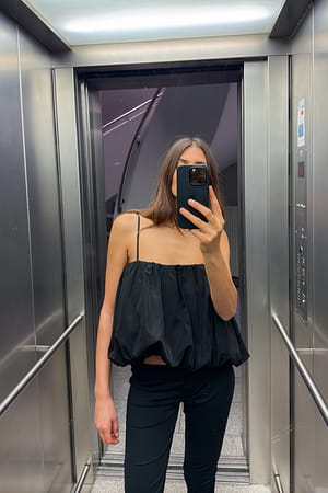 Black Convertible Bubble Top to Skirt