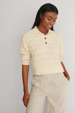 Light Beige T-Shirt Polo