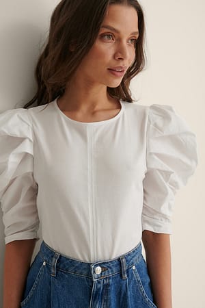 White Topp Med Puffermer