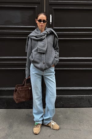 Light Blue Straight Low Waist Jeans