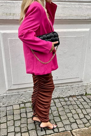 Brown Gedrapeerde maxi-rok