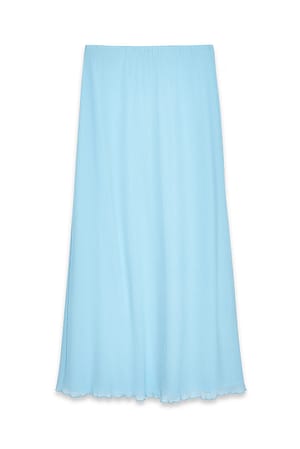 Light Blue Maxi Plissé Skirt