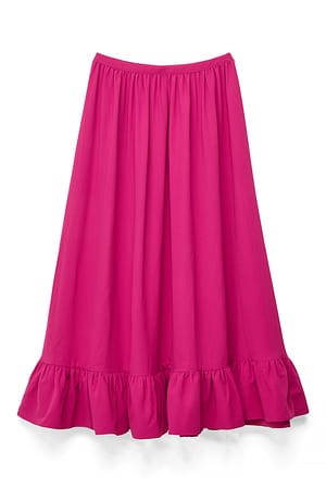 Fuchsia Pink Maxi Skirt