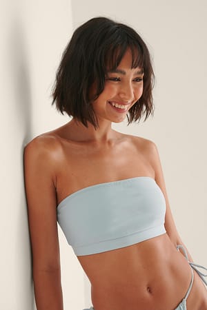 Light Blue Resirkulert bandeau-bikinitopp