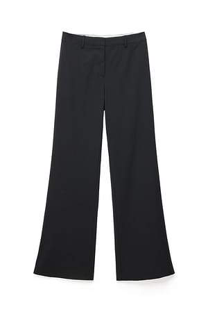 Black Flare-bukser med midt talje