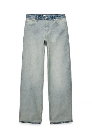 Sand Raka jeans med mellanhög midja