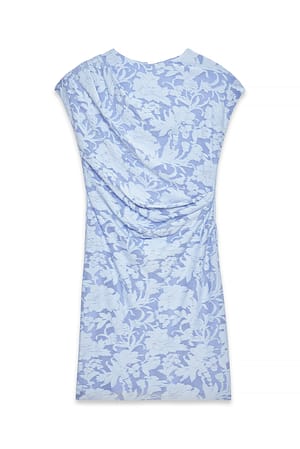 Light Blue Minikleid mit offenem Rücken