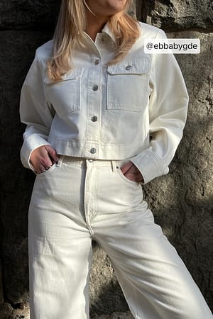 Offwhite Jakke i denim med lomme foran