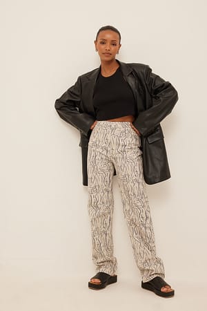Print Gerade Jeans Tall