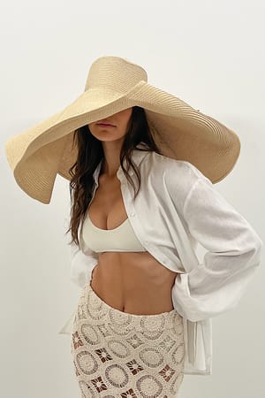 Light Beige Stråhat