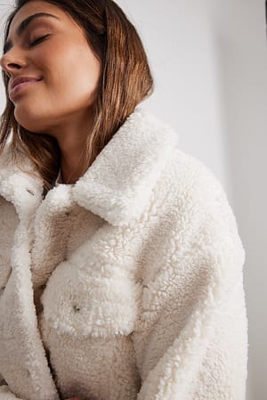 Offwhite Bonded Teddy Jacket