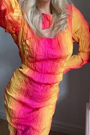 Tan Flamenco Robe longue structurée à découpes