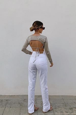 White Side Slit Denim