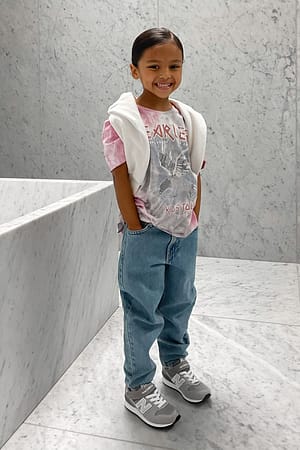 Light Blue Jean mom taille haute biologique