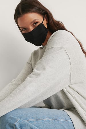 Black 2-pack Solid Flat masks