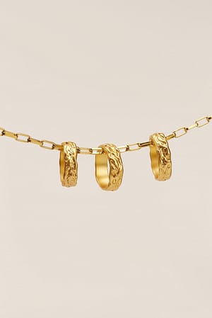 Gold 3-Pack Gold Plated Crafted Rings