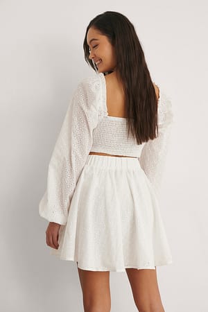 White Kort Bluse
