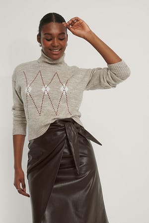 Argyle Knitted Sweater
