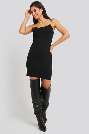 Assymetric Spaghetti Strap Dress