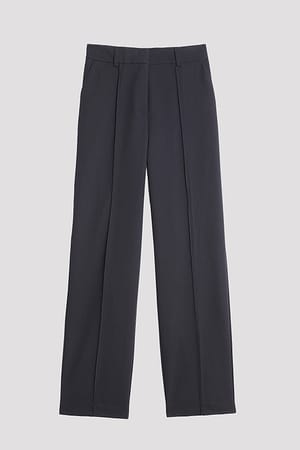 Black Pantalones de vestir con apertura trasera