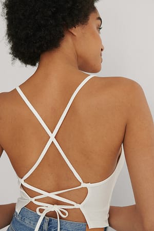 Offwhite Top de tirantes con espalda abierta
