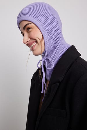 Purple Elefanthue med stropdetalje